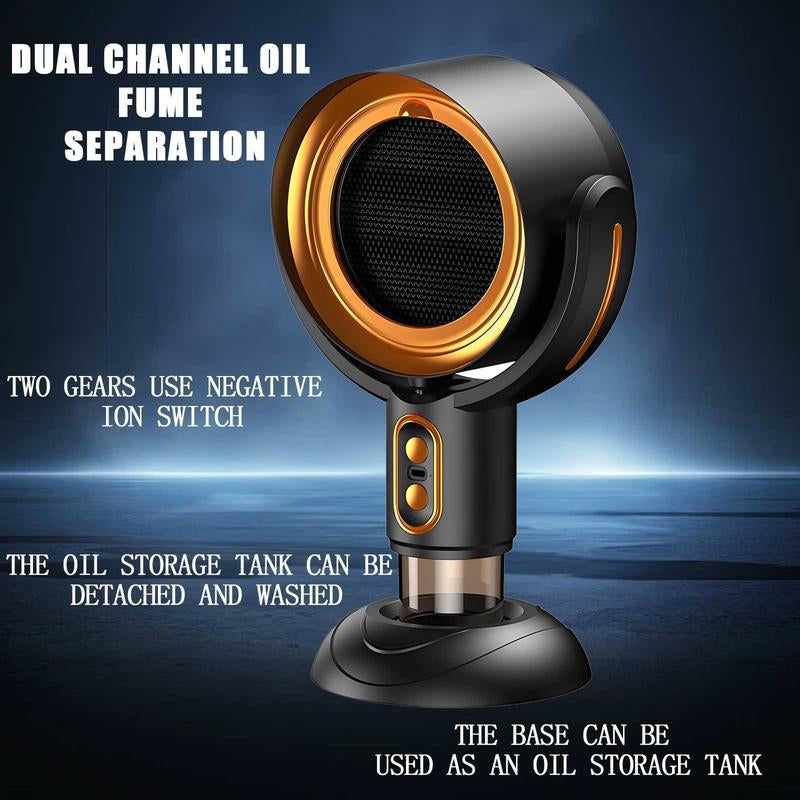 Portable Smoke Purifier Fan, USB Rechargeable Smoke Purifier Fan, Household Appliances for Home Kitchen Living Room Bedroom