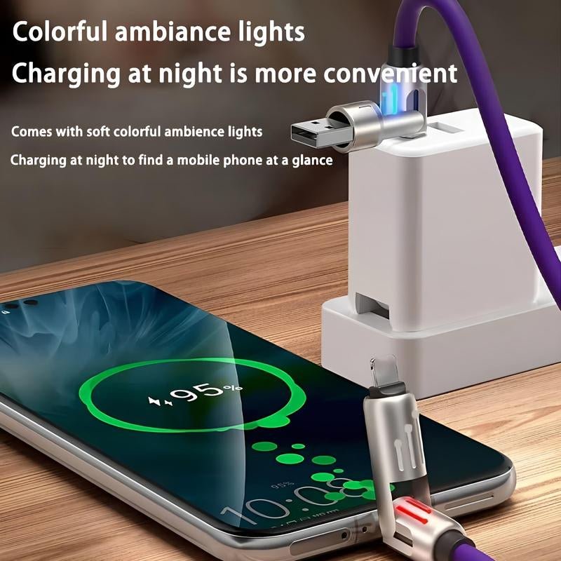 240W 4 in 1 USB C Cable, Charger Cable with Breathing Light, PD 5A Multi-Speed ​​Charging and Data Sync Silicone, for Iphone Samsung Laptop Multi-Device Charging, 6.6Ft Brand: LOZE